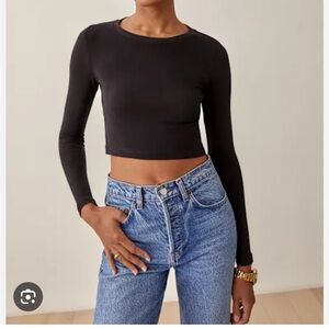 Reformation Long Sleeve Cropped Tee